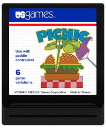 Cartridge artwork for Picnic on the Atari 2600.
