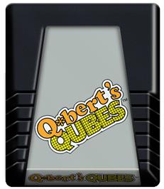 Cartridge artwork for Q*Bert's Qubes on the Atari 2600.