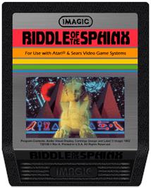 Cartridge artwork for Riddle of the Sphinx on the Atari 2600.