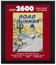 Cartridge artwork for Road Runner on the Atari 2600.
