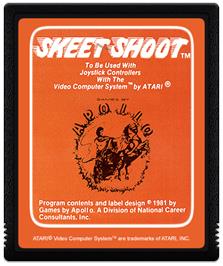 Cartridge artwork for Skeet Shoot on the Atari 2600.
