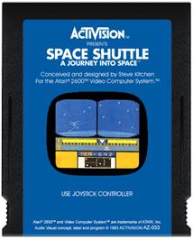 Cartridge artwork for Space Shuttle: A Journey into Space on the Atari 2600.