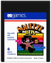 Cartridge artwork for Squeeze Box on the Atari 2600.