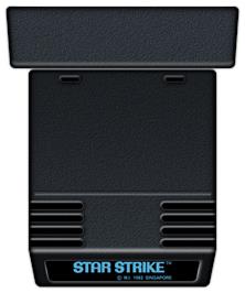 Cartridge artwork for Star Strike on the Atari 2600.