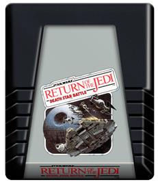 Cartridge artwork for Star Wars: Return of the Jedi - Death Star Battle on the Atari 2600.
