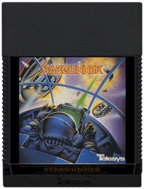 Cartridge artwork for Stargunner on the Atari 2600.