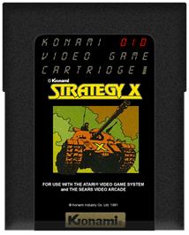Cartridge artwork for Strategy X on the Atari 2600.