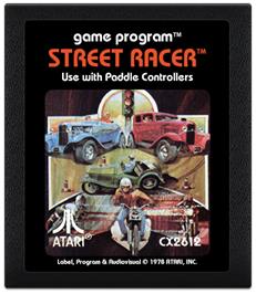 Cartridge artwork for Street Racer on the Atari 2600.