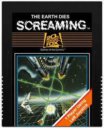 Cartridge artwork for The Earth Dies Screaming on the Atari 2600.