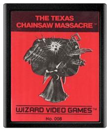 Cartridge artwork for The Texas Chainsaw Massacre on the Atari 2600.