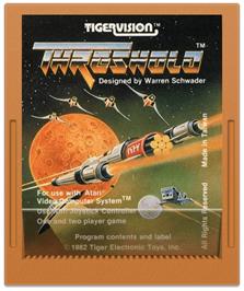 Cartridge artwork for Threshold on the Atari 2600.