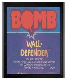Cartridge artwork for Wall-Defender on the Atari 2600.