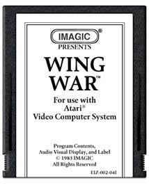 Cartridge artwork for Wing War on the Atari 2600.