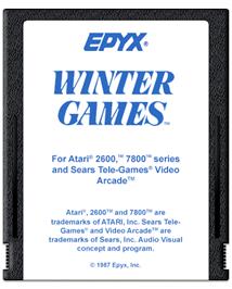 Cartridge artwork for Winter Games on the Atari 2600.