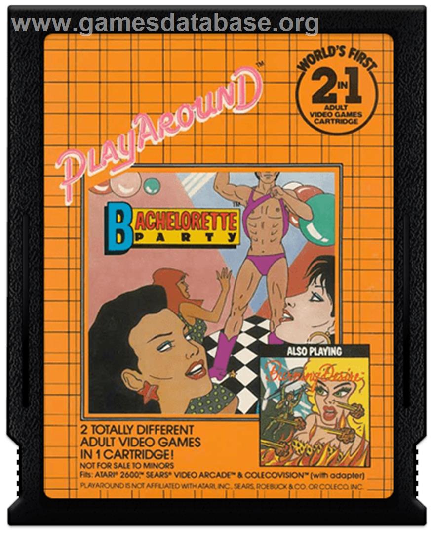 Bachelorette Party/Burning Desire - Atari 2600 - Artwork - Cartridge