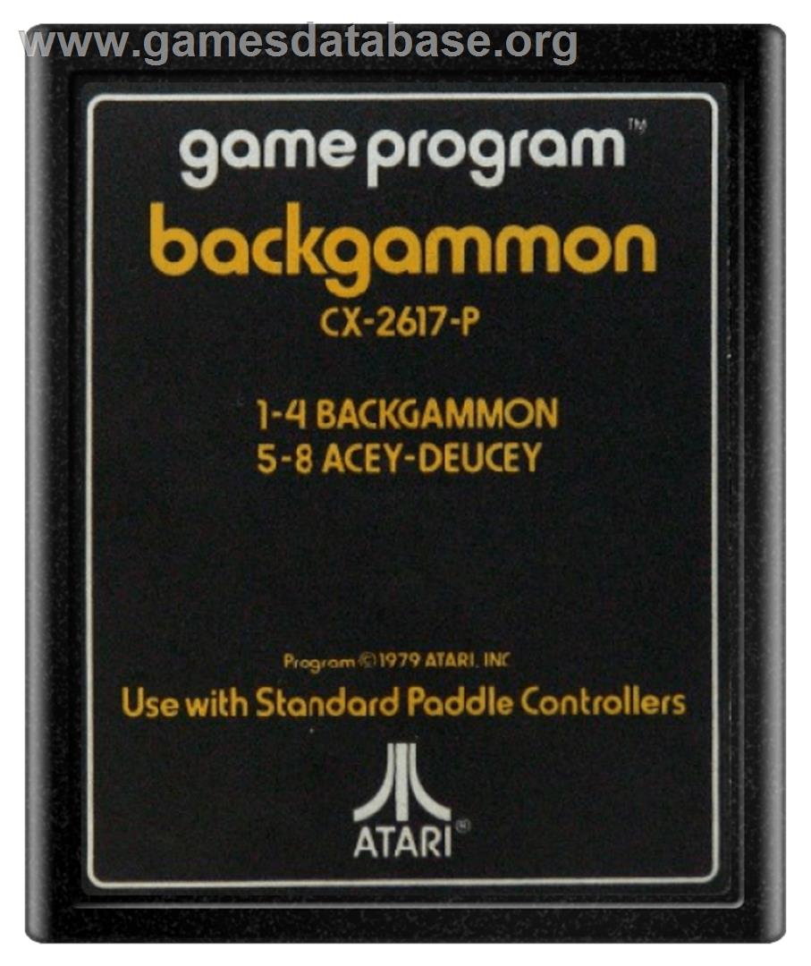 Backgammon - Atari 2600 - Artwork - Cartridge