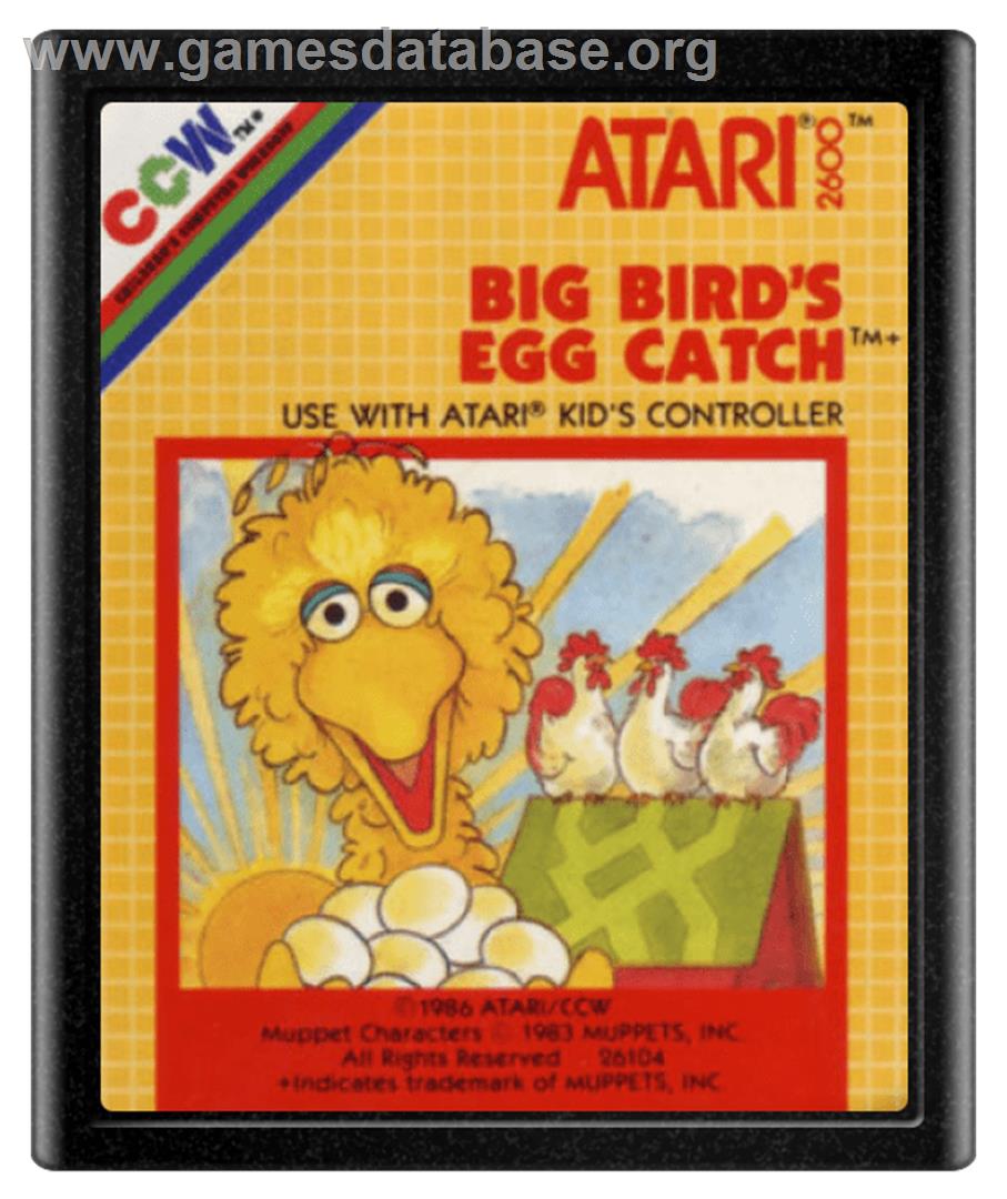 Big Bird's Egg Catch - Atari 2600 - Artwork - Cartridge