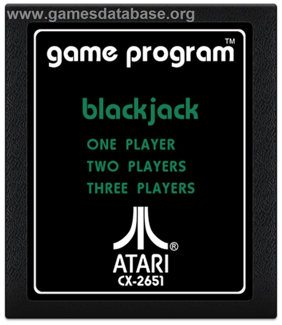 Blackjack - Atari 2600 - Artwork - Cartridge