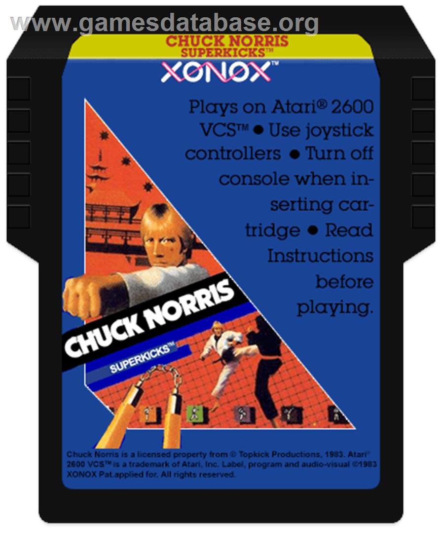 Chuck Norris Superkicks - Atari 2600 - Artwork - Cartridge