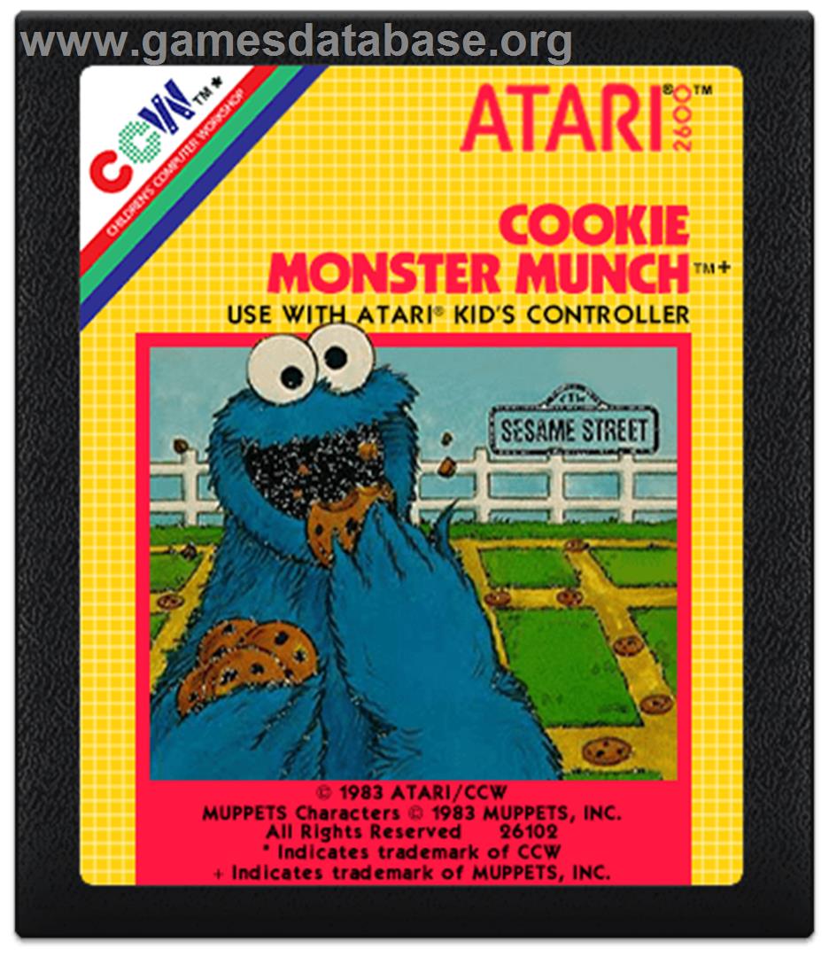 Cookie Monster Munch - Atari 2600 - Artwork - Cartridge