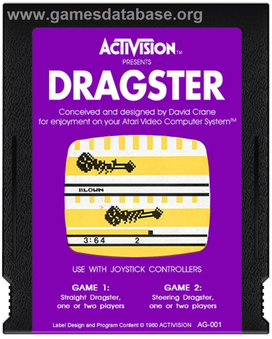Dragster - Atari 2600 - Artwork - Cartridge