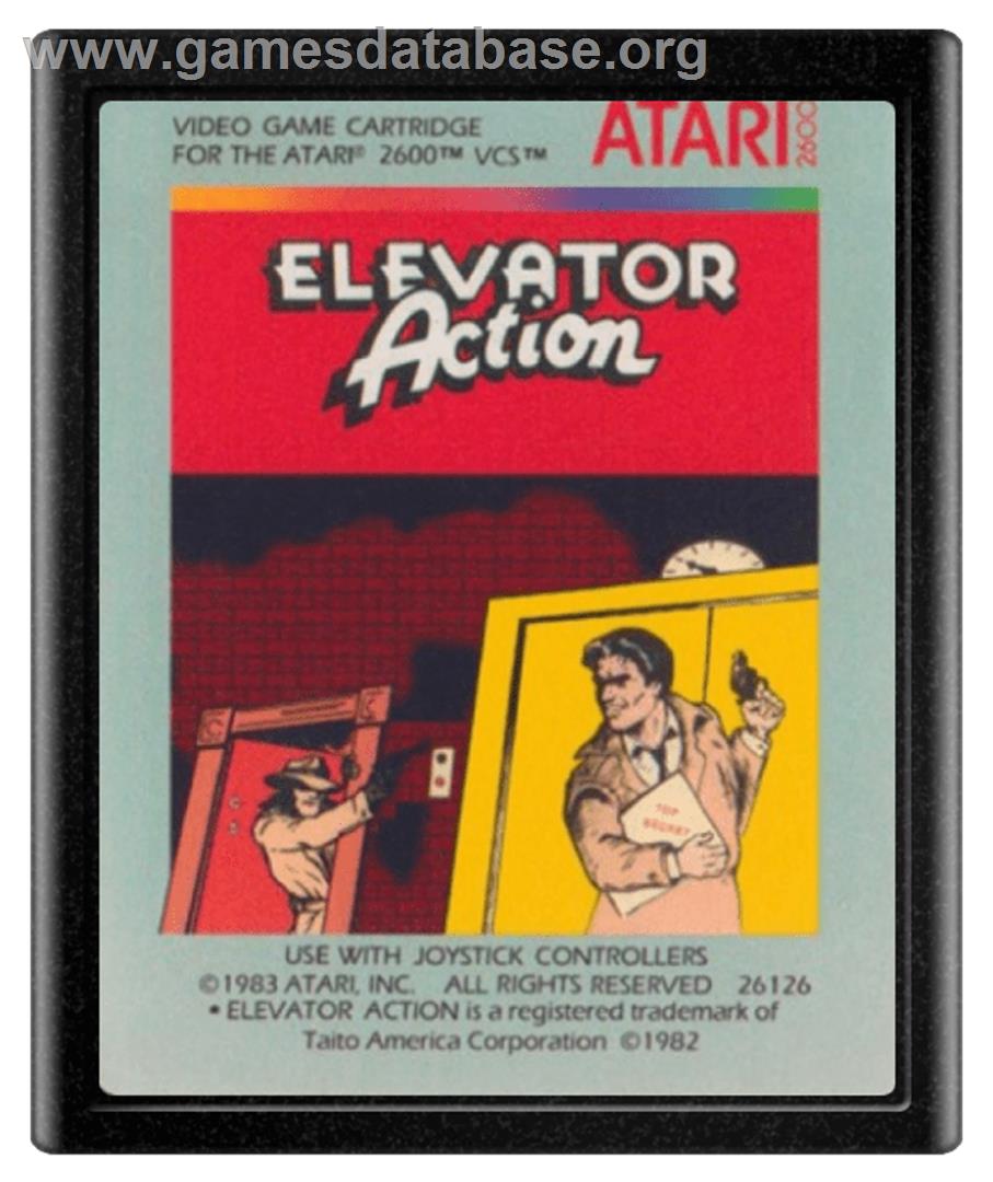 Elevator Action - Atari 2600 - Artwork - Cartridge