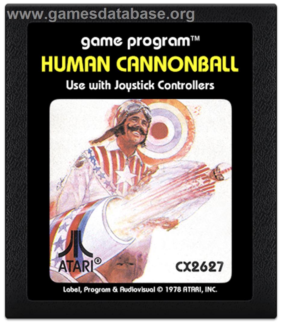 Human Cannonball - Atari 2600 - Artwork - Cartridge