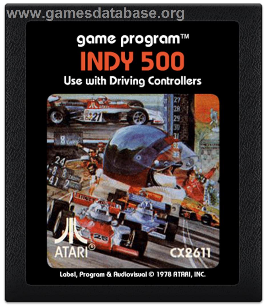Indy 500 - Atari 2600 - Artwork - Cartridge