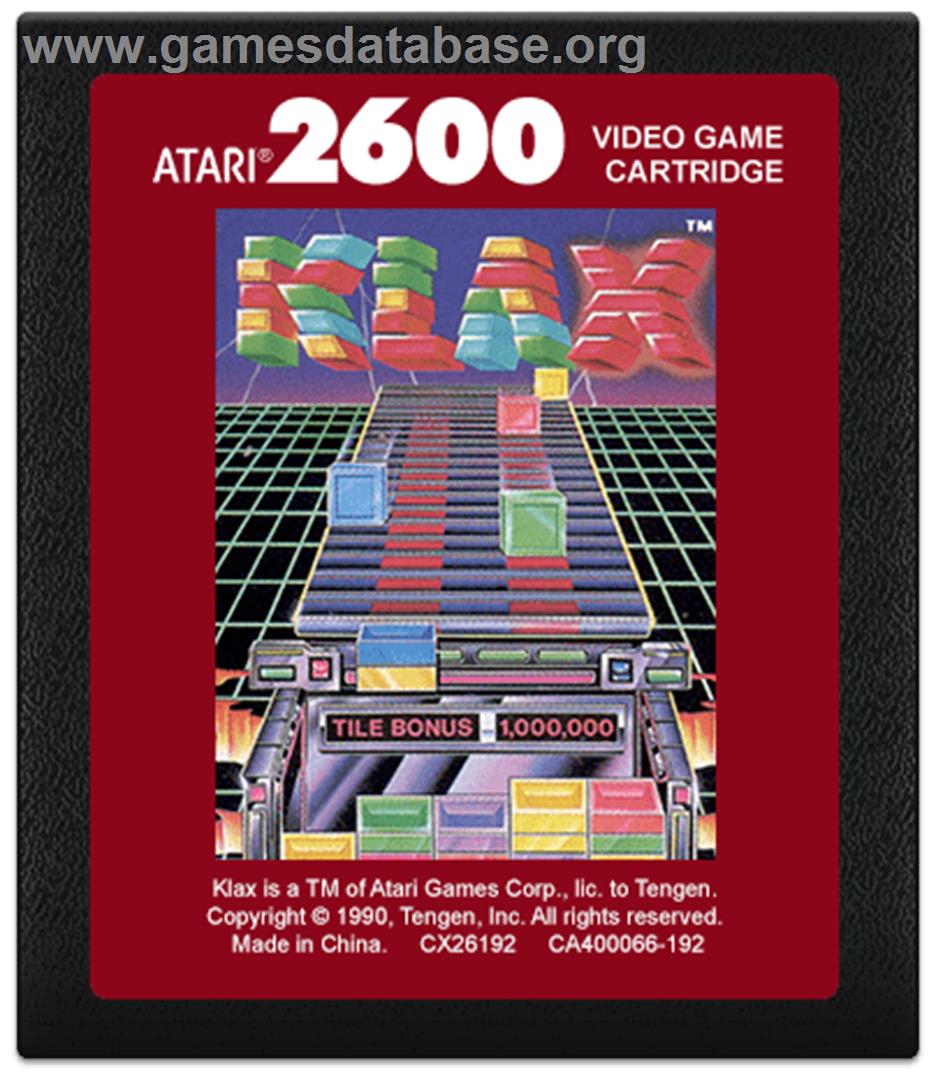 Klax - Atari 2600 - Artwork - Cartridge