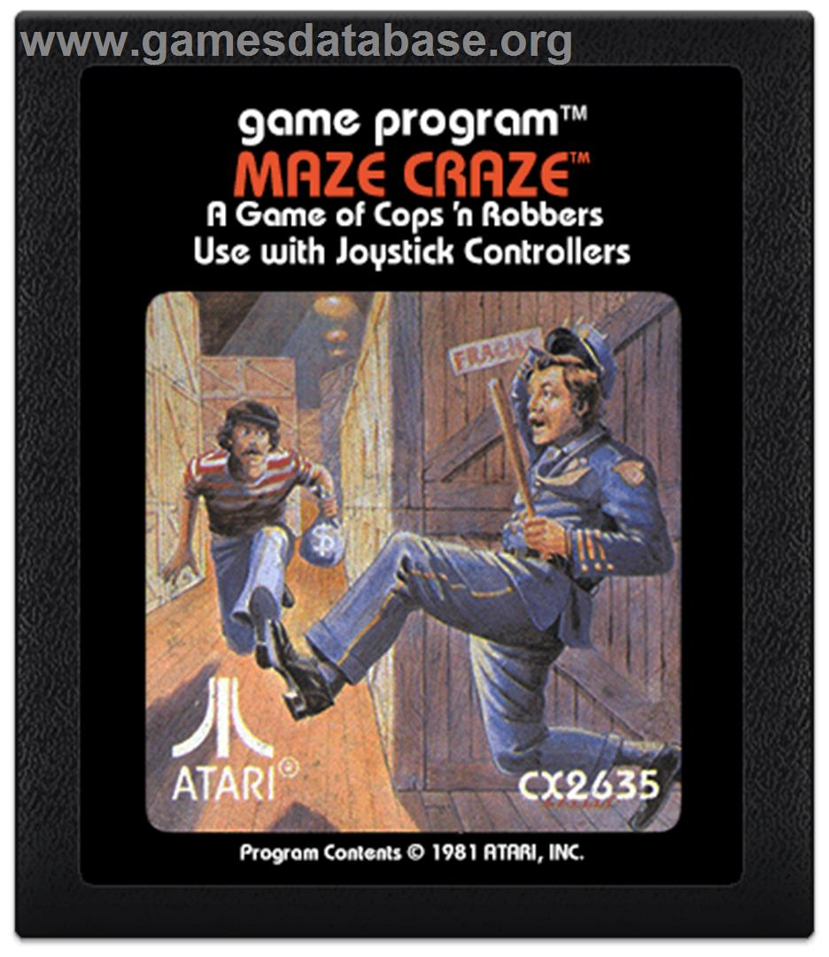 Maze Craze: A Game of Cops 'n Robbers - Atari 2600 - Artwork - Cartridge