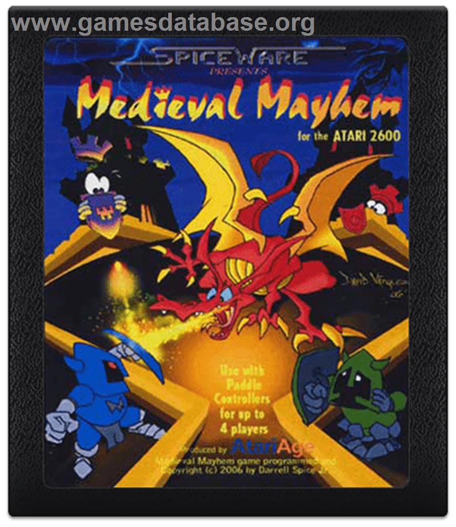 Medieval Mayhem - Atari 2600 - Artwork - Cartridge