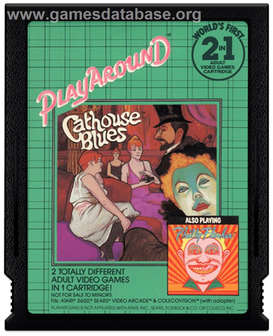 Philly Flasher/Cathouse Blues - Atari 2600 - Artwork - Cartridge