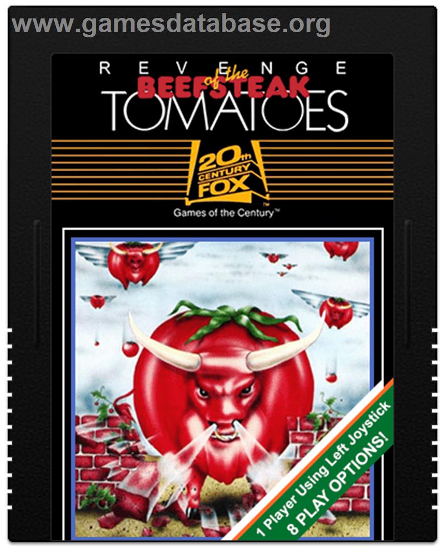 Revenge of the Beefsteak Tomatoes - Atari 2600 - Artwork - Cartridge