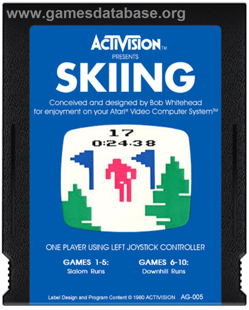 Skiing - Atari 2600 - Artwork - Cartridge