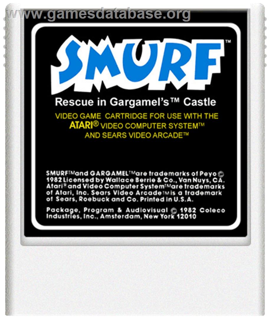 Smurf: Rescue in Gargamel's Castle - Atari 2600 - Artwork - Cartridge