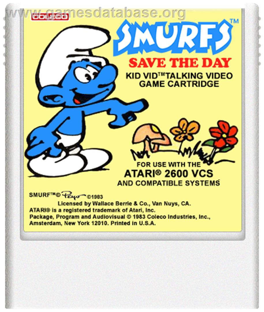 Smurfs Save the Day - Atari 2600 - Artwork - Cartridge