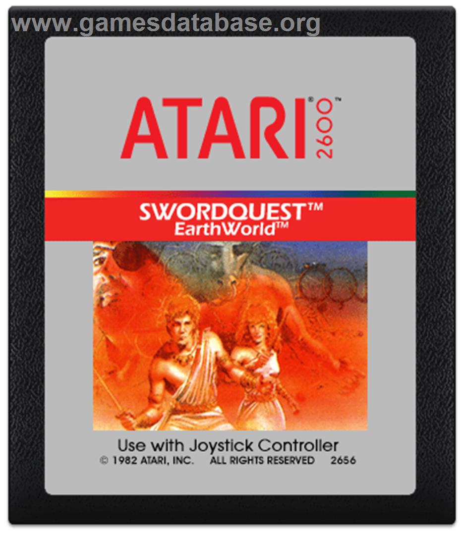 SwordQuest: EarthWorld - Atari 2600 - Artwork - Cartridge