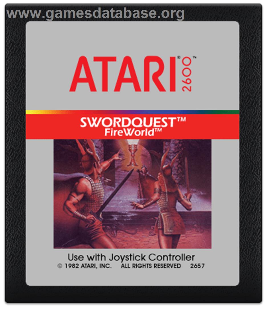 SwordQuest: FireWorld - Atari 2600 - Artwork - Cartridge