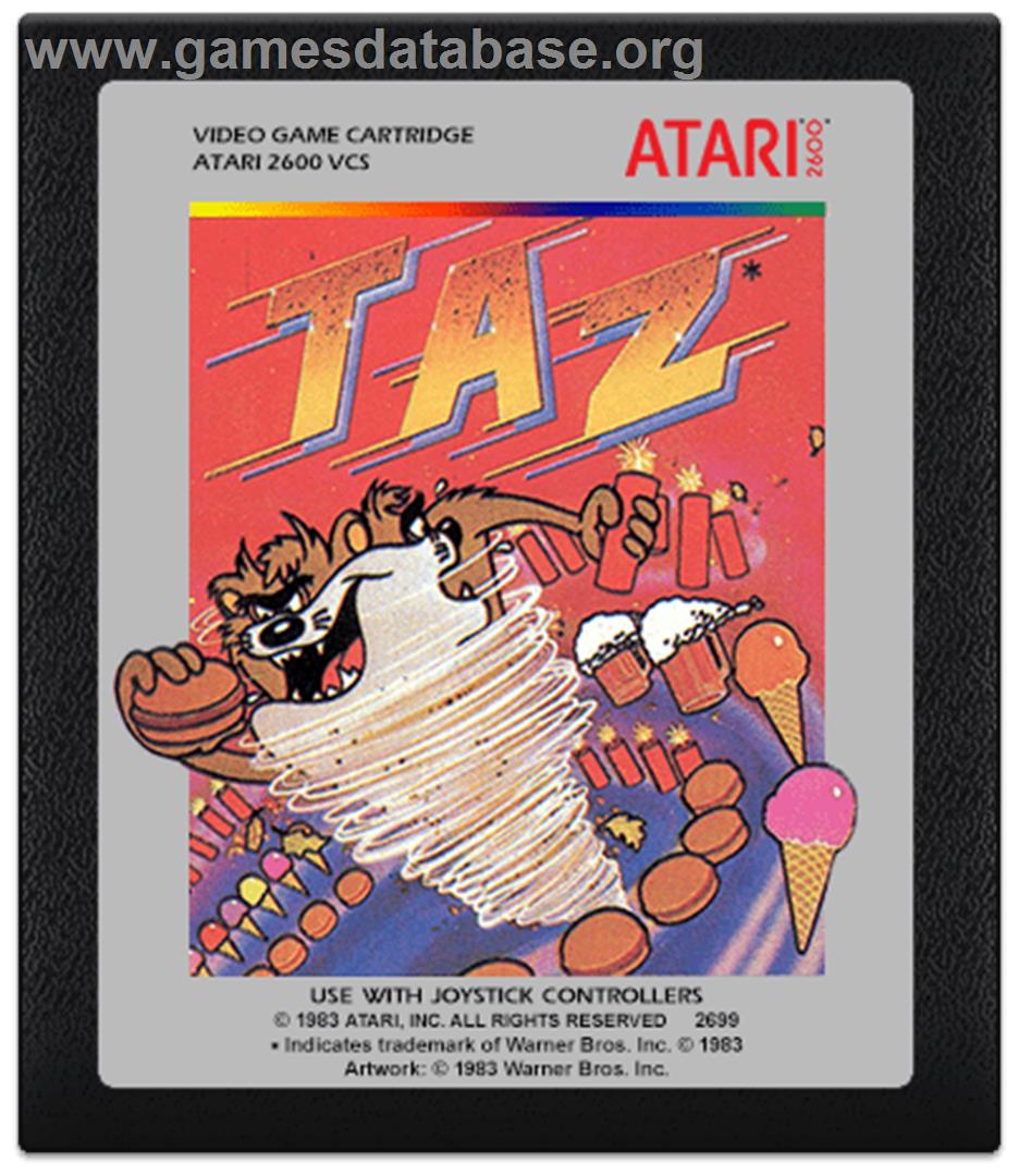 Taz - Atari 2600 - Artwork - Cartridge