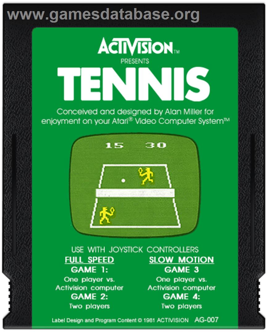 Tennis - Atari 2600 - Artwork - Cartridge