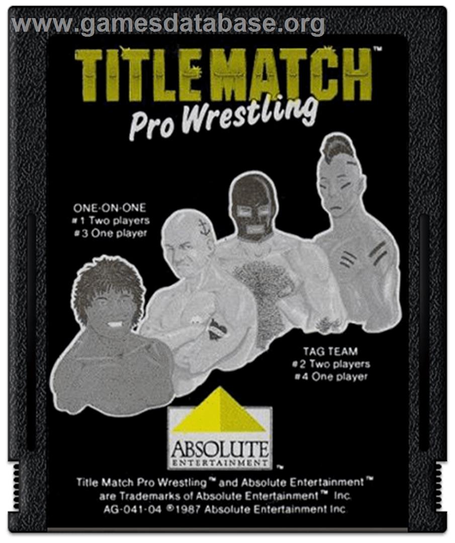 Title Match Pro Wrestling - Atari 2600 - Artwork - Cartridge