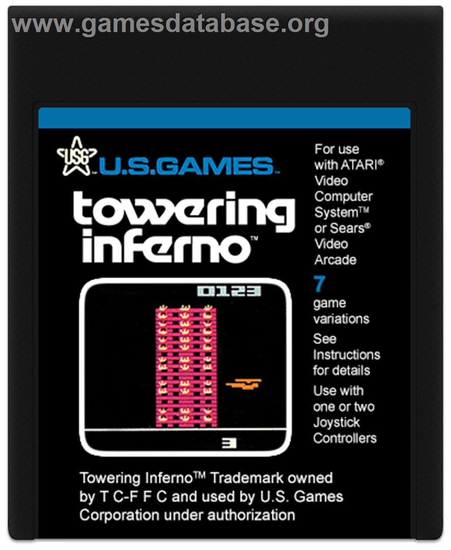 Towering Inferno - Atari 2600 - Artwork - Cartridge