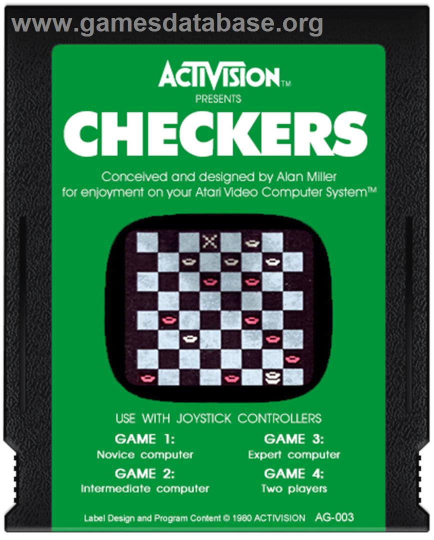 Video Checkers - Atari 2600 - Artwork - Cartridge
