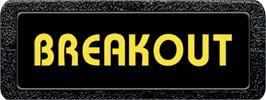 Top of cartridge artwork for Breakout on the Atari 2600.