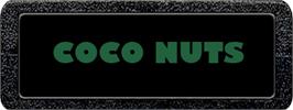 Top of cartridge artwork for Coco Nuts on the Atari 2600.