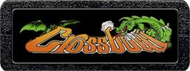 Top of cartridge artwork for Crossbow on the Atari 2600.