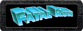 Top of cartridge artwork for Fatal Run on the Atari 2600.