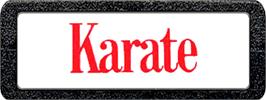 Top of cartridge artwork for Karate on the Atari 2600.