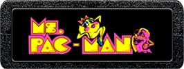 Top of cartridge artwork for Ms. Pac-Man on the Atari 2600.