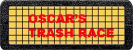 Top of cartridge artwork for Oscar's Trash Race on the Atari 2600.